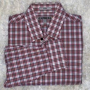 Men’s Express Plaid Long Sleeve Button Down